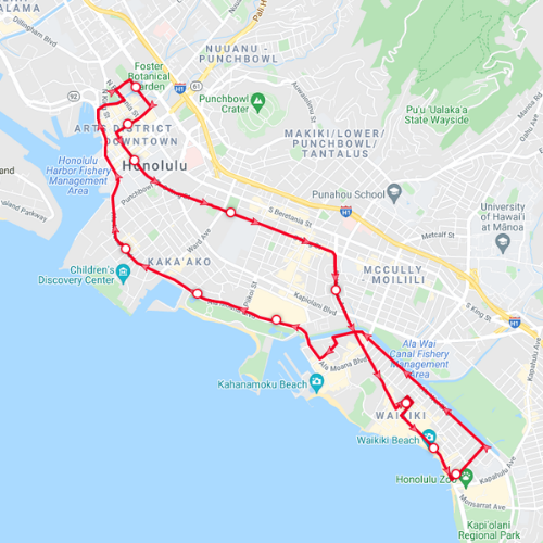 Honolulu Bus Routes Map The Best Bus
