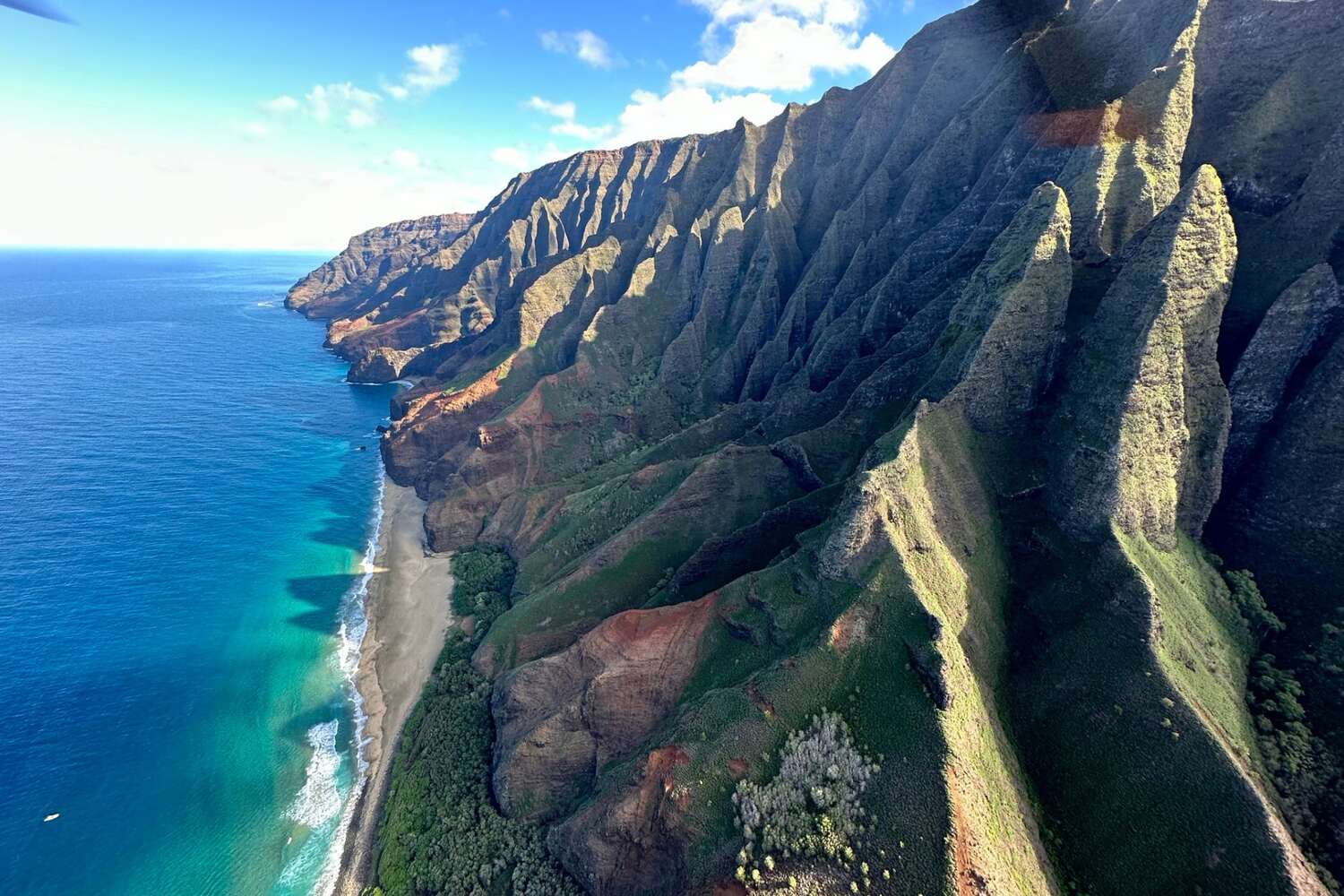 Views from a helicopter in Hawaii